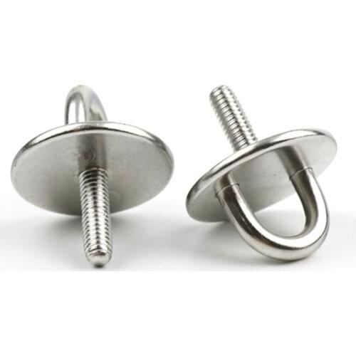 1XCF Staple Ring Hook Heavy Duty Pad Eye Plate U-Shaped Heavy Duty Ceiling Mount Hanger for Marine Boat Accessories