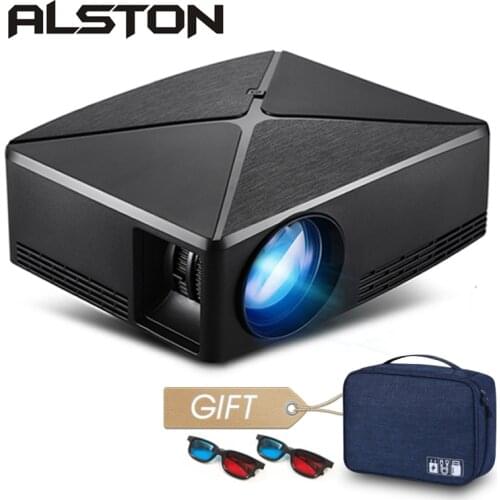 ALSTON HD MINI Projector C80/C80UP, 1280x720 Resolution, Android WIFI Proyector, LED Portable HD Beamer for Home Cinema