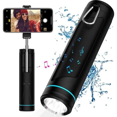Multifunctional high-quality Bluetooth audio, power bank, flashlight, selfie stick, tent light