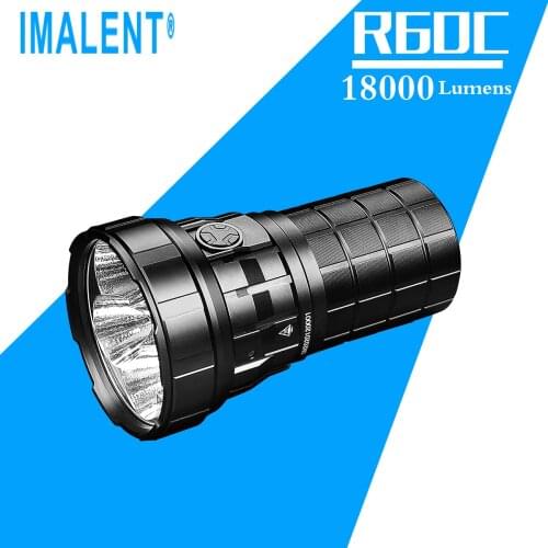 IMALENT R60C Powerful Flashlight Super Bright 18000lumens LED Rechargeable 21700 Battery Lantern IPX-8 Waterproof Torch Outdoor