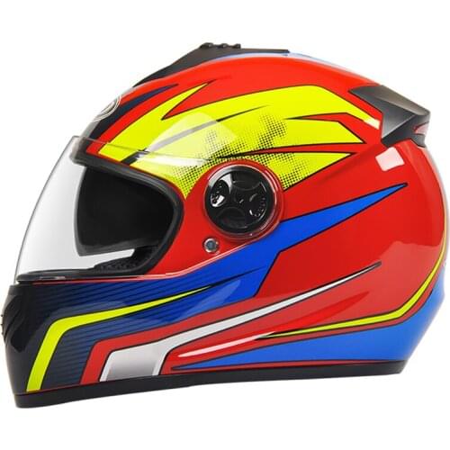 Full Face Motorcycle Helmet Dual lens Racing Motocross Helmet Motorbike Helmet Double Visors for man women Crash helmet