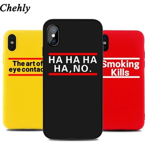 Soft Silicone Fitted Phone Case for IPhone 6s 7 8 11 Plus Pro X XS MAX XR SE Fashion HA HA HA Cases TPU Back Accessories Covers