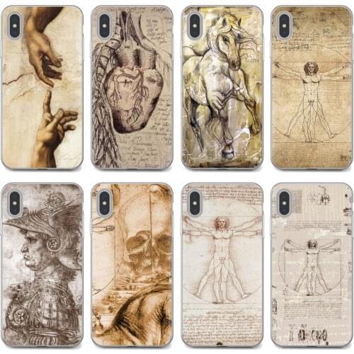 For Samsung Galaxy A10 A40 A50 A70 A3 A5 A7 A9 A8 A6 Plus 2018 2015 2016 2017 Soft TPU Silicone Case Italy leonardo da vinci art