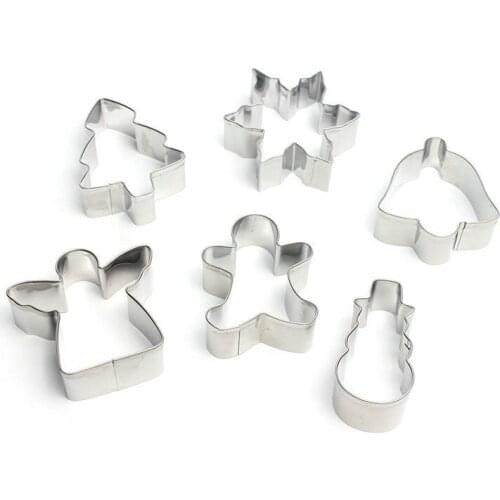 Kuki-fun 3D Christmas Cookie Cutter Set Baking Tools for Cakes Stainless Steel Biscuit Mold Fondant Cutter