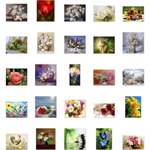 Flowers hoop 3 cross stitch kit people 18ct 14ct UNprinting11ct count print canvas stitches embroidery DIY handmade needlework