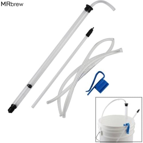 Auto siphon Racking Cane Beer Wine Bucket Carboy Bottle Fill with Plastic Spring bottle filler