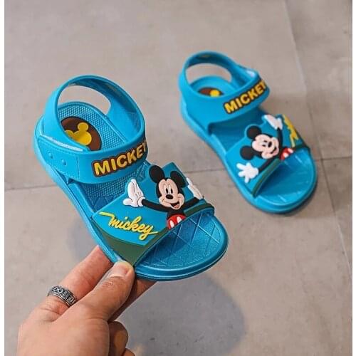 Disney Minnie Mickey Cartoon Kids Non-Slip Soft Sole Sandals Baby Boys and Girls Beach Shoes summer fashion Womens sandals