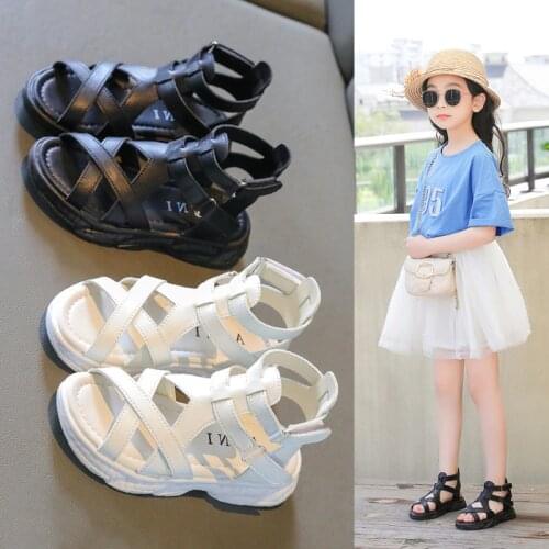 Girls Sandals Gladiator Kids Roman Shoes Soft Childrens Beach Shoes Summer High Princess Fashion Open Toe Sandasl High Quality