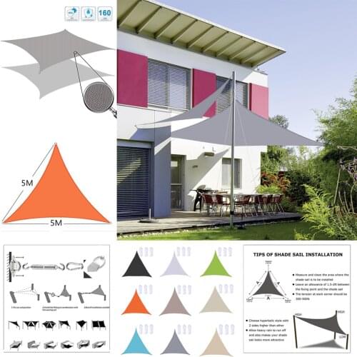 Waterproof Shade Sail Anti-UV Sunshade Net Outdoor Garden Sunscreen Sunblock Shade Cloth Net Plant Greenhouse Cover Car Cover XL