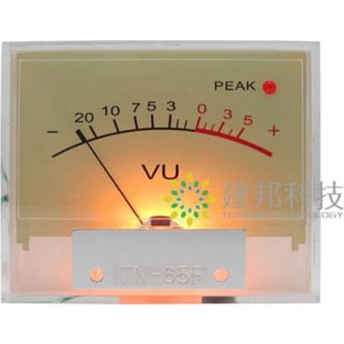 TN-65 VU Panel Meters DB Level Header Detectors Chassis w Backlight