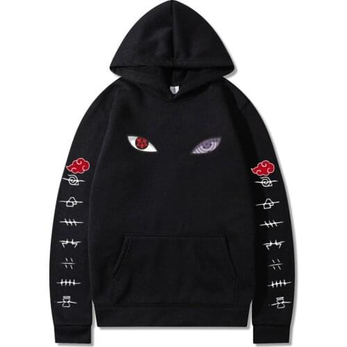 Arrival Harajuku Anime Men Hoodies Uchiha Uzumaki Hatake Eyes Printing Hoodie Pullover Sweatshirt Hip Hop Streetwear New