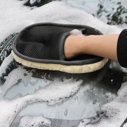 Car Styling Wool Soft coral fleece velvet Car Washing Gloves Cleaning Motorcycle Washer Care Products