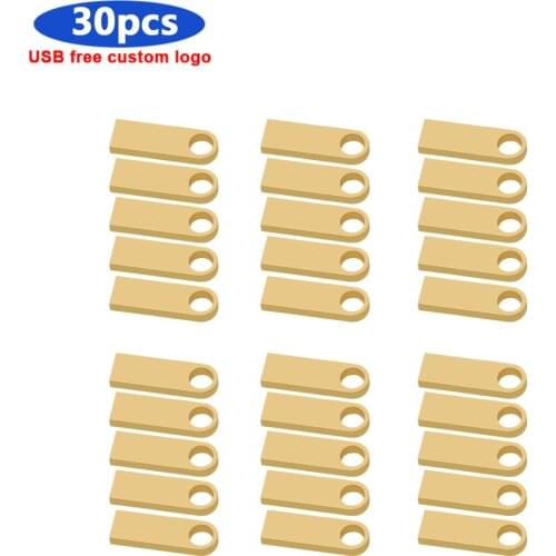 30pcs/lot free Personalize logo Usb flash drive USB 2.0 pen drive Waterproof Real capacity 16GB 32GB 64G 128GB Memory Usb Stick