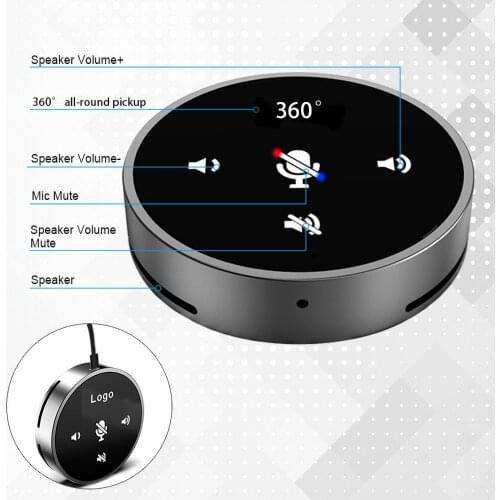 Omni-Directional Condenser Microphone Bluetooth Computer Laptop PC Video For Business Meeting Game Voice Chat Live Microphon