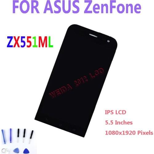 WEIDA 5.5" For ASUS Zenfone ZX551ML ZOOM Z00XS LCD Display Touch Screen Panel Digitizer Assembly +Frame with Tools Tape