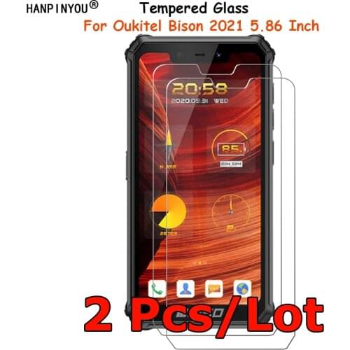2 Pcs/Lot For Oukitel Bison 2021 F150 5.86" Tempered Glass Screen Protector Ultra Thin Explosion-proof Protective Film Guard