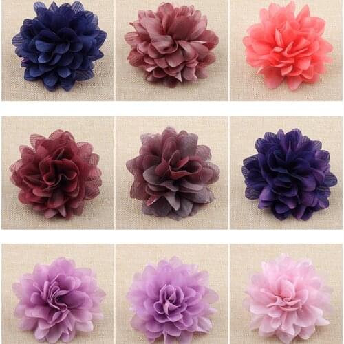 4Pcs Flowers Applique Flower Patch Fabric Patches for Dress Hair Clothes Fabric Flowers for Dresses Diy Craft