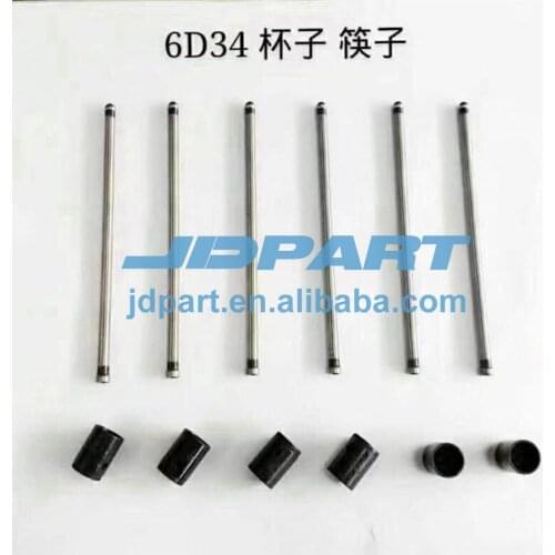 6D34 push rod and valve tappet For Mitsubishi