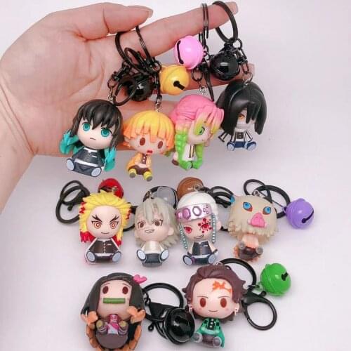 10pcs/set Anime Demon Slayer Kamado Tanjirou Nezuko Agatsuma Zenitsu Kochou Shinobu Mini Action Figure Toys