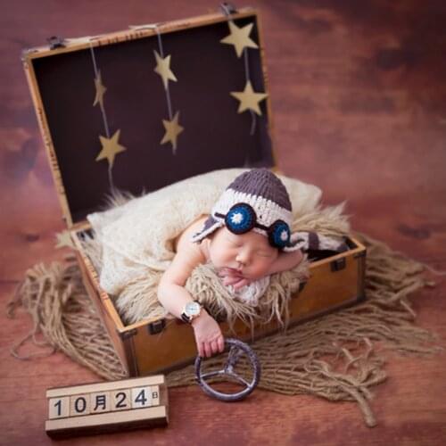 B2EB Newborn Photography Prop Chunky Burlap Layer Net Hessian Jute Backdrop Blanket