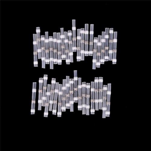 10pcs White Heat Shrink Butt Splice Connector Solder Sleeve Seal Electrical Wire Crimp Connectors