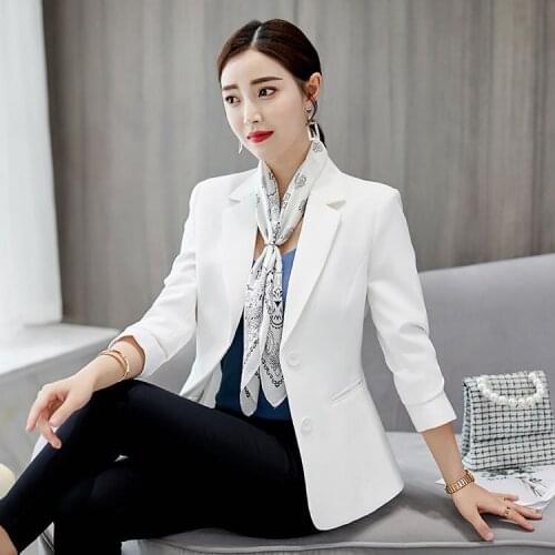 White Women Anorak Elegant New Formal Trench Coats Lady Office Work Suit Slim Jackets Coat Slim Female Feminine Femme Jackets