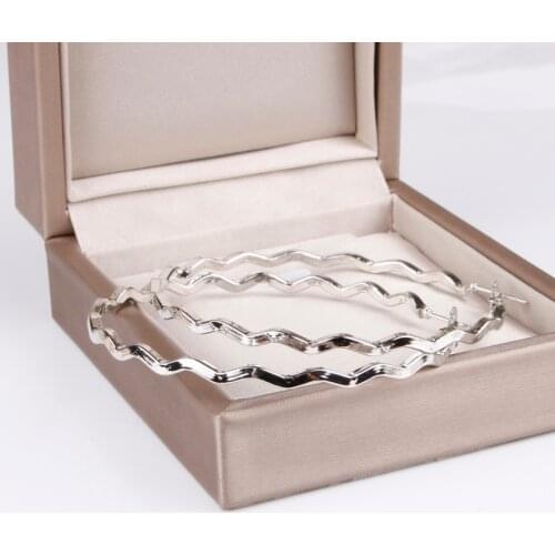 Gold silver color Big Round 6cm wave Hoop Earring for Women gift Fashion Jewelry 2020 HOT