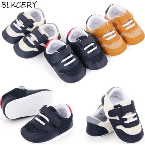 Brand Fashion Baby Girl Soft Sole Sneakers Shoes for 1 Year Old Boy Newborn Footwear Toddler PU Leather Mesh Shoe Infant Walker