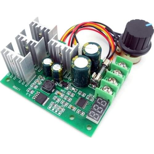 Digital display PWM DC motor speed controller display 0~100% adjustable drive module 6V12V24V36V48V60V Max30A