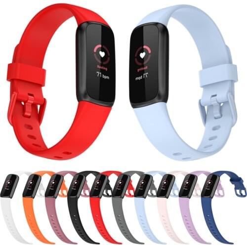 For Fitbit Luxe Colorful Strap Soft Silicone Watch Band For Fitbit Luxe Replacement Wristbands Belt Smart Bracelet Accessories