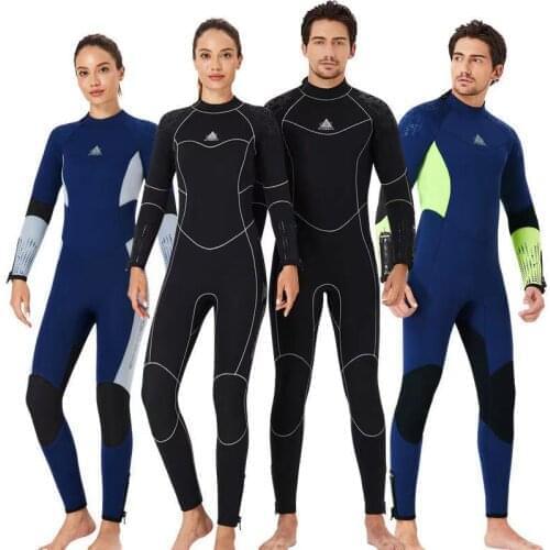 Men Women 5mm Black Neoprene Wetsuit Scuba Diving Snorkeling Surfing Swimming Warm Wetsuit Full Bodys Size S-3XL