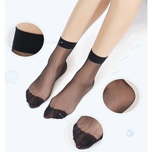 Hot Sale! 5 Pairs High Quality Women Velvet Socks Pack Female Summer Thin Silk Transparent Sexy Ankle Nylon Socks Stockings Set