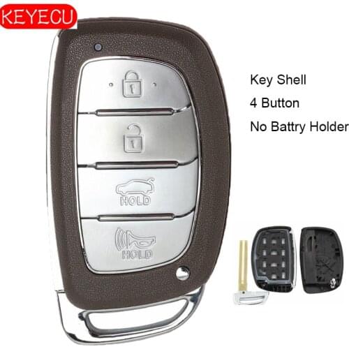 KEYECU Smart Remote Key Shell Case Fob 4 Button for Hyundai Tucson 2014-2015 P/N: 95440-2S600 (No Battry Holder)