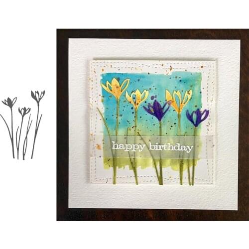 Metal cutting dies crocus flower cut die mold Scrapbook cards making paper craft knife mould dies new 2019 diecuts