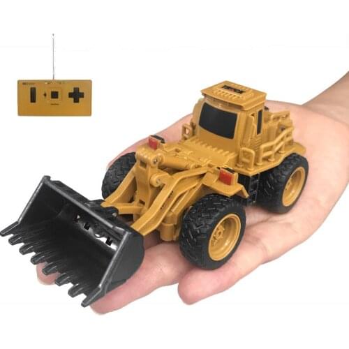 Mini Size Rc Truck Excavator Remote Control Tractor Model 4-Channel Bulldozer Crane Truck Toys Remote Control In Random Color