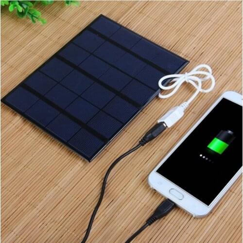 New 3.5W Solar Charger Polycrystalline Solar Cell Solar Panel USB Solar Mobile Charger For Power Bank