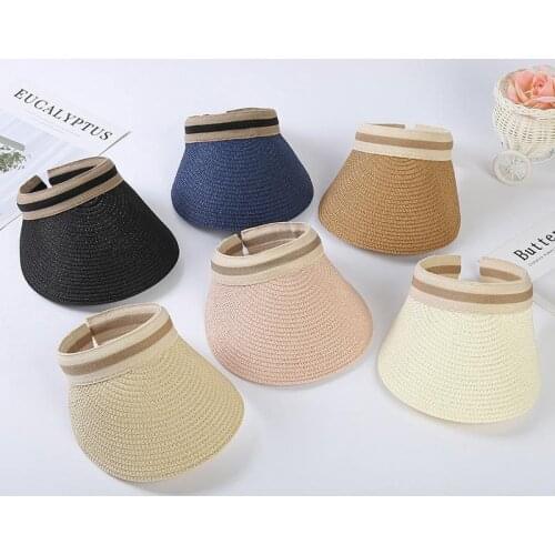 Panama Women Straw Hat 2021 Womens Summer Hat Sun Protection Foldable Outdoor Sports Fishing Beach Cap for Women