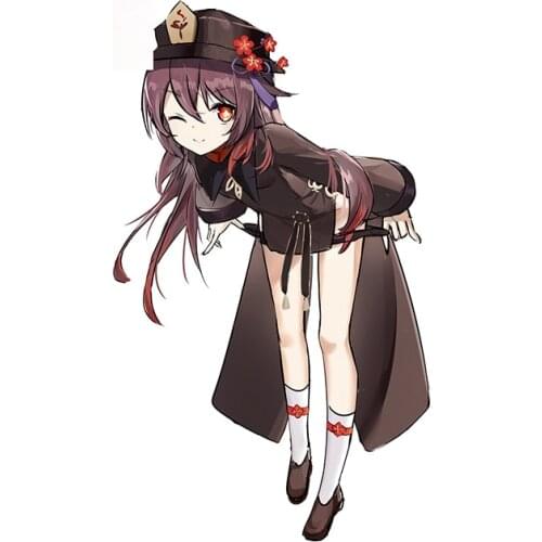 Personality Genshin Impact Hu Tao Hu Tao Anime Car Sticker Scratch Proof Car Body Bumper Decal Laptop Decoration Apply To Car