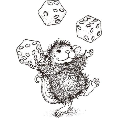 Mouse Transparent Clear Silicone Stamp/Seal for DIY scrapbooking/photo album Decorative clear stamp ST0224