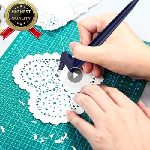 DIY Art Cutting Tool Craft Cutting Kinfe with 360 Steel Rotating Blade Safety Cutter Paper Knife Blades Cutting Pen Scrapbooking