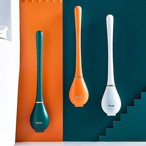 Luxury Nordic Toilet Brush Hanging Creative Modern Simple Tools Toilet Brush Friendly Brosse Toilette Household Products DF50MTS