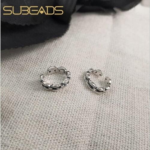 925 Sterling Silver Twist Ear Cuff Earrings For Women Clip On Earrings Earcuff Without Piercing Cartilage Earrings Jewelry Gift