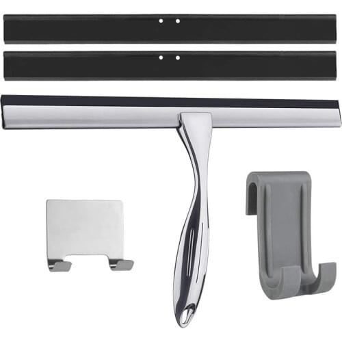 31 cm Shower Squeegee Stainless Steel Premium Window Squeegee with Wall Hanger for Shower Doors, Bathroom, Kitchen