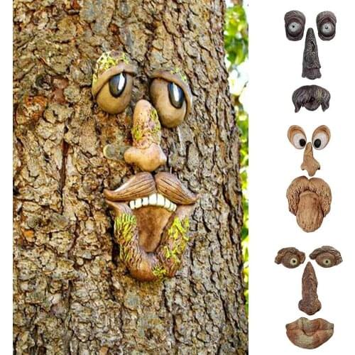 Old Man Tree Hugger Tree Face Garden Decoration Funny Old Man Tree Sculptures Yard Art Interesting Garden Decoration