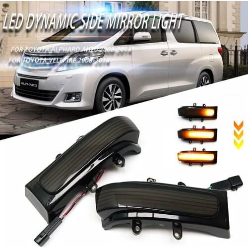 LED Dynamic Turn Signal Side Mirror Sequential Light For Toyota Alphard AH20 Vellfire 4Runner Highlander RAV4 Sienna XL30