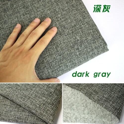 Dark gray Coated Linen Fabric Sofa Cushion Fabirc DIY Craft Sewing Cloth Outdoor Linen Blend Fabric Upholstery 58" wide Per yard