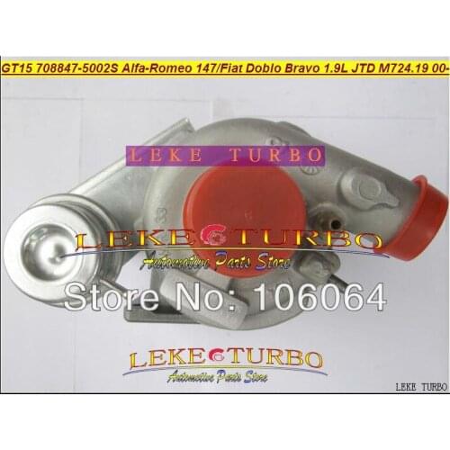 Free Ship GT1444S 708847-5002S 708847-0002 708847 Turbo Turbocharger For Alfa Romeo 147 For Fiat Bravo Doblo M724 M724.19 1.9L