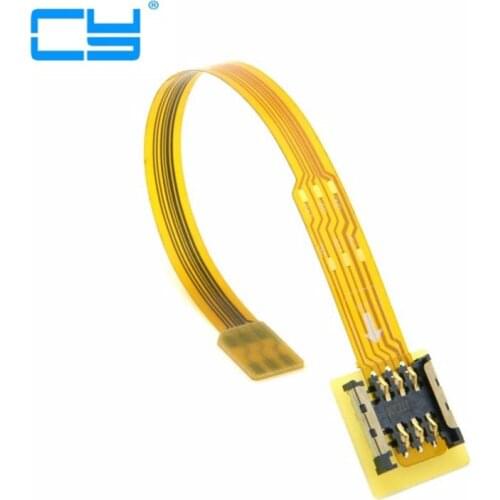 Micro SIM Card to Nano SIM Kit Male to Female Extension Soft Flat FPC Cable Extender 10cm