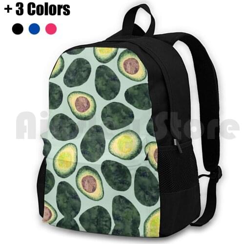 Avocado Addict Outdoor Hiking Backpack Waterproof Camping Travel Avocado Avocados Mexico America Guacamole Alligator Pear