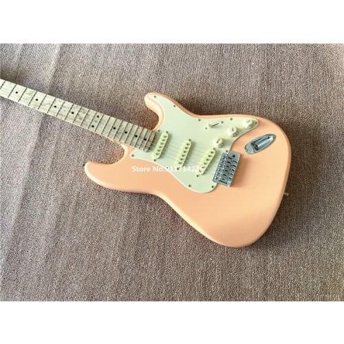 High quality custom version of the pink electric guitar bird eye maple xylophone neck can be customized free shipping